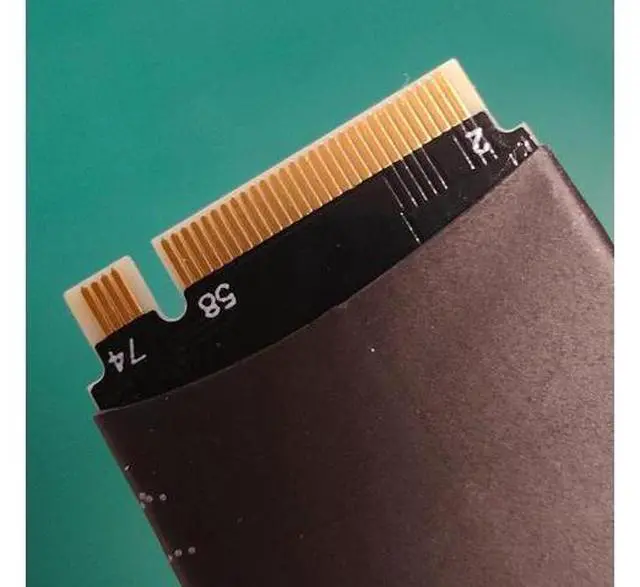 Alt view image 4 of 7 - Pcie 4.0 x4 M.2 NVMe M-Key SSD Falt Extension Riser Cable with Metal Shield 22110/2280 (10cm, K44SF)