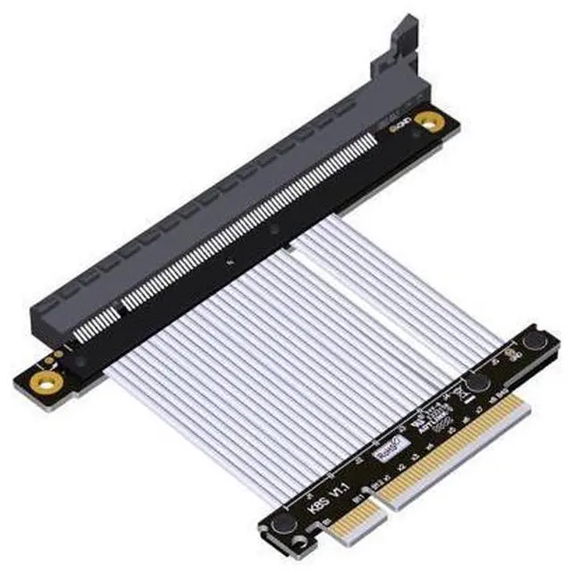 Main image of PCIe 4.0/3.0 x8 to PCIE x16 Graphics Card Riser Adapter 16x PCI-e PCI-Express 90 180 Degree (30cm, K83SF-SI 4.0)
