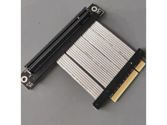 Alt view image 5 of 5 - PCIe 4.0/3.0 x8 to PCIE x16 Graphics Card Riser Adapter 16x PCI-e PCI-Express 90 180 Degree (5cm, K83SL-SI 4.0)