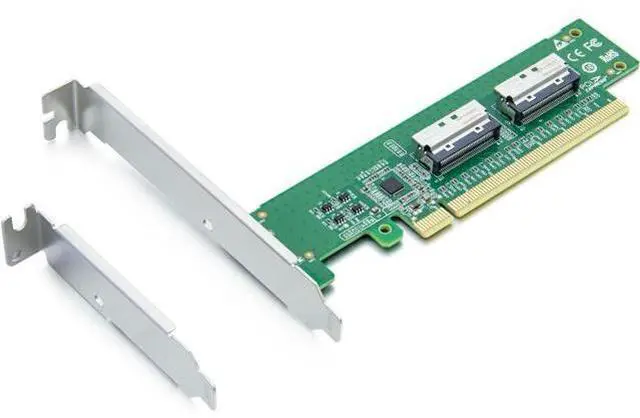 Main image of 2xMCIO(74pin) 8i to PCIe X16 Adapter, Gen5 PCIe5.0