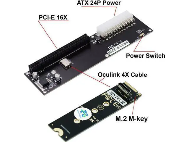 Alt view image 5 of 7 - M.2 M-Key to PCI-e PCI-Express 16X 3.0 25cms and 4.0 50cms Extension Cable As External Graphics Card