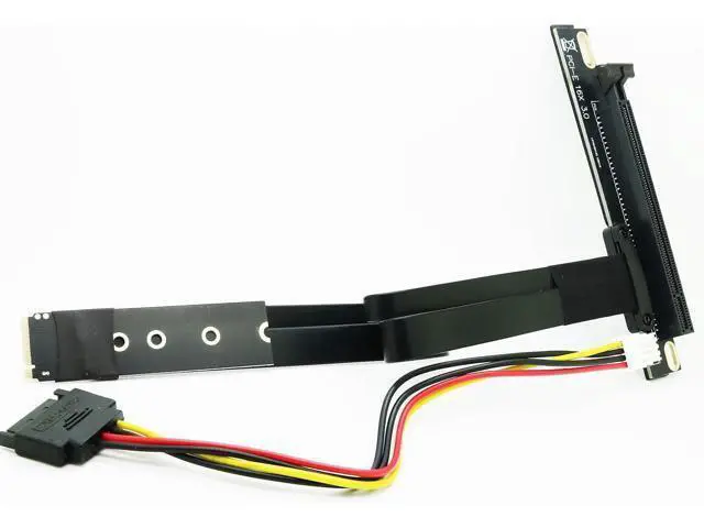 Alt view image 7 of 7 - M.2 M-Key to PCI-e PCI-Express 16X 3.0 25cms and 4.0 50cms Extension Cable As External Graphics Card