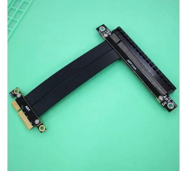 Alt view image 3 of 4 - ADT-Link PCIe 4.0/3.0 x4 to PCIE x16 Graphics Card Riser Adapter 16x PCI-e PCI-Express Cable 90 180 Degree (20cm, R23SF(gen 3))