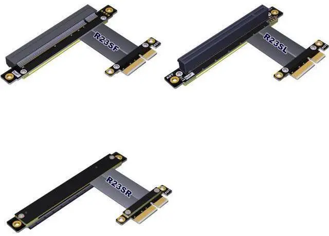 Alt view image 2 of 4 - ADT-Link PCIe 4.0/3.0 x4 to PCIE x16 Graphics Card Riser Adapter 16x PCI-e PCI-Express Cable 90 180 Degree (20cm, R23SF(gen 3))