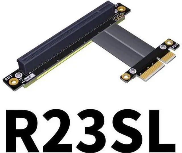 Alt view image 2 of 5 - ADT-Link PCIe 4.0/3.0 x4 to PCIE x16 Graphics Card Riser Adapter 16x PCI-e PCI-Express Cable 90 180 Degree (25cm, R23SL(gen 3))