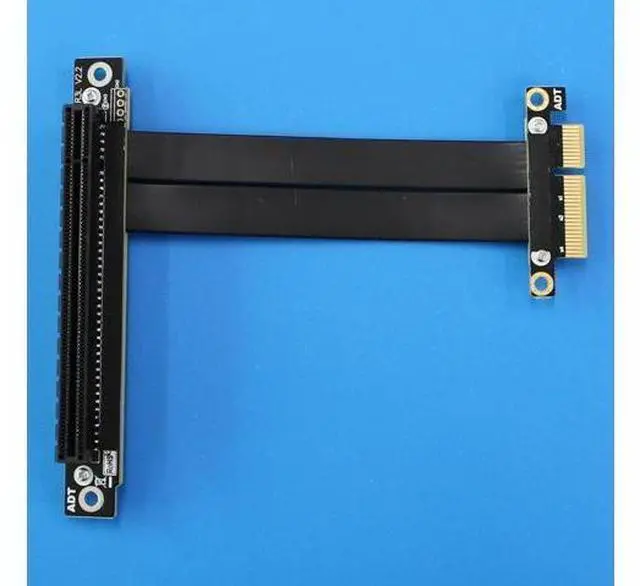 Alt view image 4 of 5 - ADT-Link PCIe 4.0/3.0 x4 to PCIE x16 Graphics Card Riser Adapter 16x PCI-e PCI-Express Cable 90 180 Degree (25cm, R23SL(gen 3))