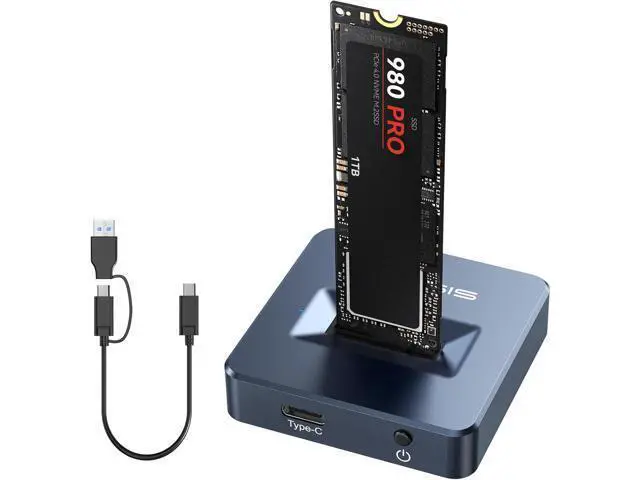 Alt view image 2 of 7 - NVME SSD Reader Adapter, Aluminium Alloy Housing Fast Heat Dissipation, NVME to USB Docking Station, M.2 SSD to USB Adapter 10Gbps, Support M.2 (M Key) NVMe SSD and (B+M Key) SATA-Based SSD