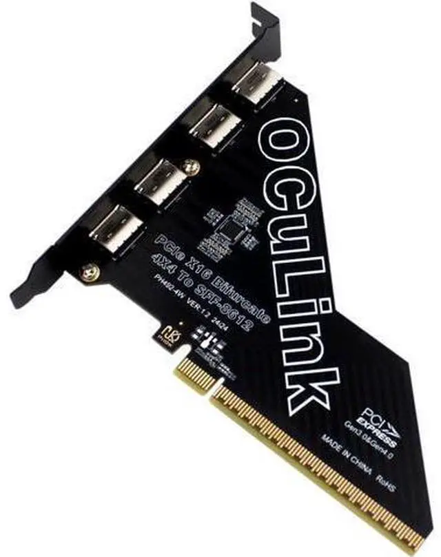 Main image of PCIe 4.0 16x to Quad Oculink 4I,PCIe Bifurcation x16 to x4x4x4x4 Split Oculink SFF-8611/8612 Adapter Card for eGPU Dock Mimi Pc