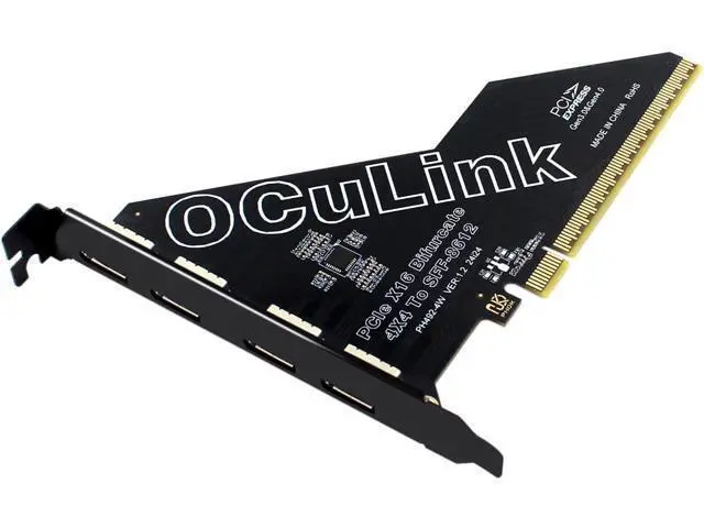 Alt view image 2 of 5 - PCIe 4.0 16x to Quad Oculink 4I,PCIe Bifurcation x16 to x4x4x4x4 Split Oculink SFF-8611/8612 Adapter Card for eGPU Dock Mimi Pc