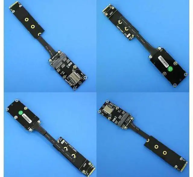 Alt view image 2 of 2 - ADT-Link M.2 Key-M NVMe to Mini pcie Turn 180 Degree Splint Vertical Extension Cable Length Customized 3/5 /10/15 /20/30 /50 / 100cm (50cm, R46SF(Gen3))