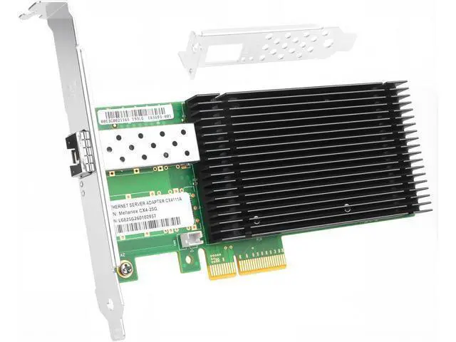 Alt view image 2 of 6 - 25GbE NIC Card for Mellanox MCX4111A-SFP28-X4, PCIe 3.0 x4 25Gb Ethernet NIC with Mellanox ConnectX-4 Lx Chipset, Single SFP28 Network Card Support RDMA