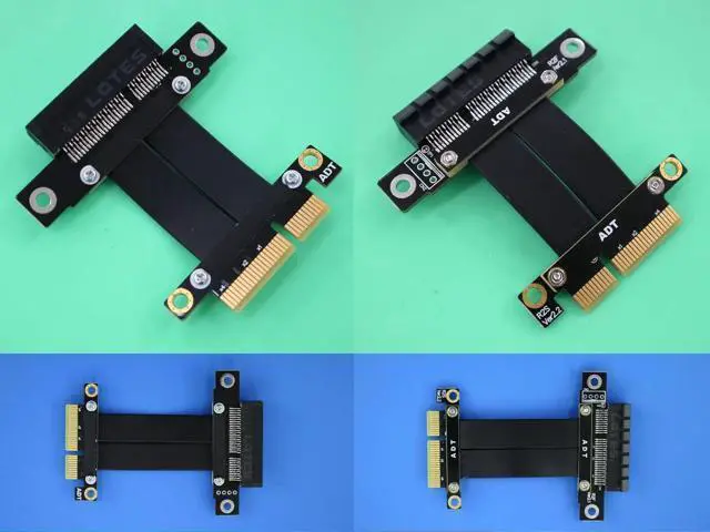 Alt view image 2 of 6 - ADT-Link PCI-E 3.0 x4 Riser Cable Male-to-Female x4 to x4 Graphics Card Extension Motherboard Extender Gen3.0 High Speed (20cm, R22SF)