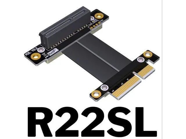 Alt view image 4 of 6 - ADT-Link PCI-E 3.0 x4 Riser Cable Male-to-Female x4 to x4 Graphics Card Extension Motherboard Extender Gen3.0 High Speed (20cm, R22SF)