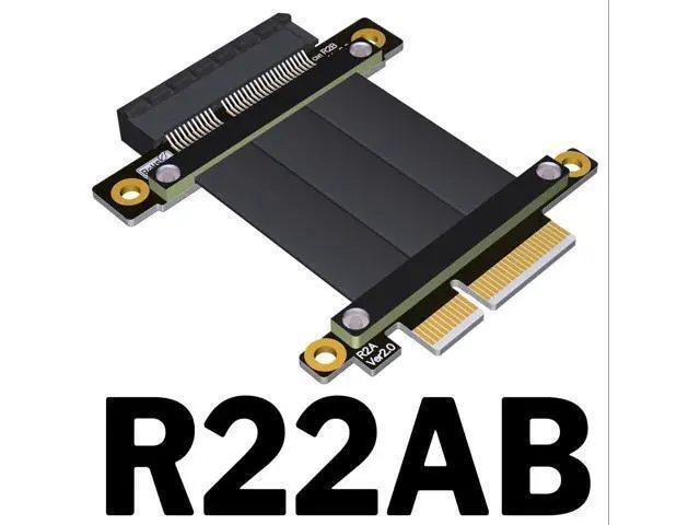 Alt view image 6 of 6 - ADT-Link PCI-E 3.0 x4 Riser Cable Male-to-Female x4 to x4 Graphics Card Extension Motherboard Extender Gen3.0 High Speed (20cm, R22SF)