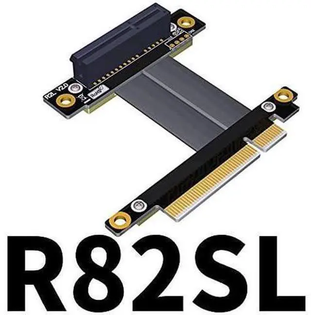 Alt view image 2 of 3 - PCI Express 3.0 x8 to x4 Extension Cable 90 180 270 Degree (60cm, R82SR)