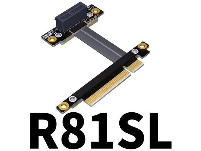 Alt view image 2 of 3 - PCI Express 3.0 x8 to x1 Extension Cable 90 180 270 Degree (60cm, R81SR)
