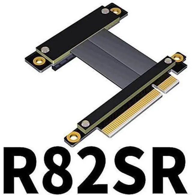 Alt view image 3 of 3 - PCI Express 3.0 x8 to x4 Extension Cable 90 180 270 Degree (60cm, R82SR)