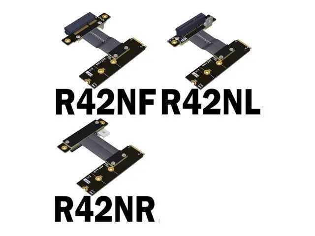 Alt view image 3 of 5 - QJJ M.2 NVMe to PCI Express x4 Extender for GPU Graphics Video Cards Turn Left Right 90 270 180 Degree (60cm, R42NR)