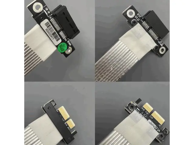 Alt view image 3 of 3 - ADT-Link Pci-Express 4.0 x1 to x1 Extension Riser Cable Full Speed Silver Plated Wire LowImpedance with Metal Shield(15cm, K11SF 4.0)