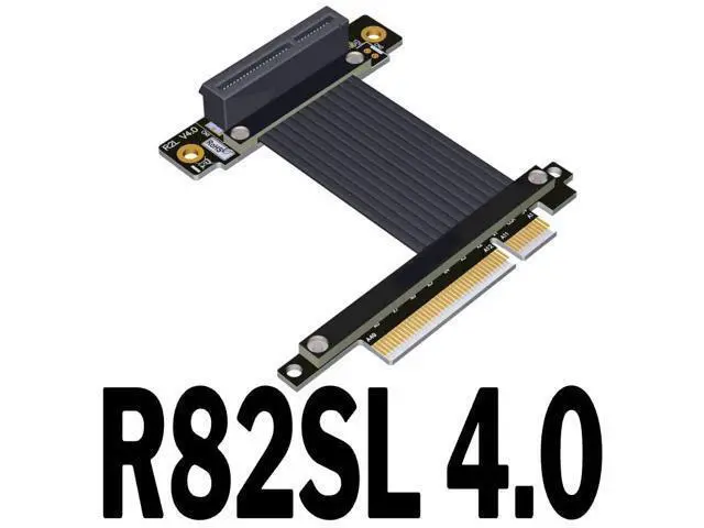 Alt view image 2 of 3 - PCI Express 4.0 x8 to x4 Extension Cable 90 180 Degree (40cm, R82SF 4.0)