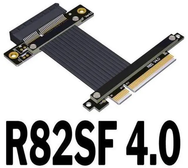 Main image of PCI Express 4.0 x8 to x4 Extension Cable 90 180 Degree (40cm, R82SF 4.0)