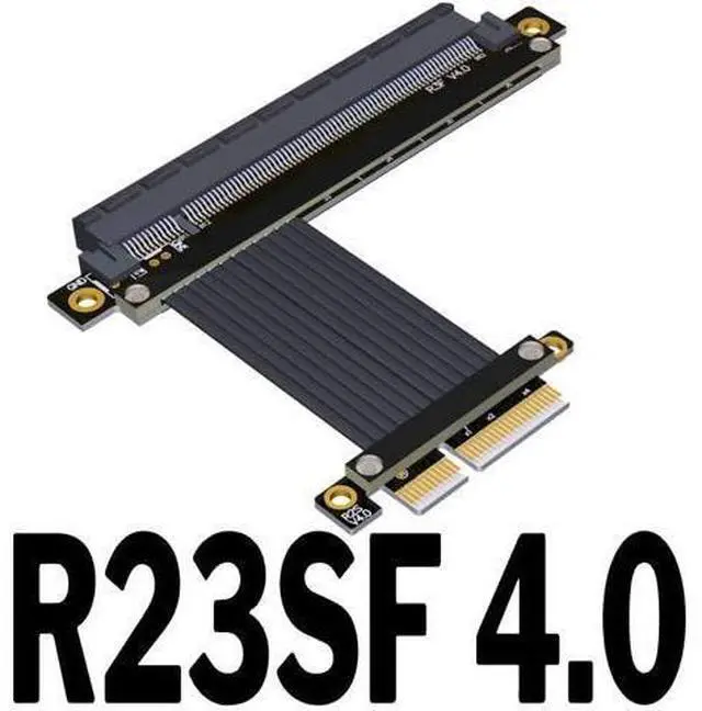 Main image of PCI Express 4.0 x4 to x16 Extension Cable 90 180 Degree (60cm, R23SH 4.0)