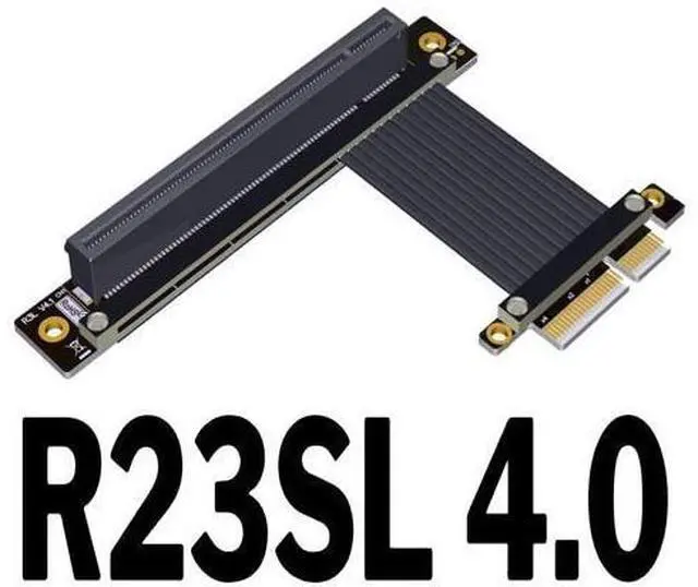 Alt view image 2 of 6 - PCI Express 4.0 x4 to x16 Extension Cable 90 180 Degree (60cm, R23SH 4.0)