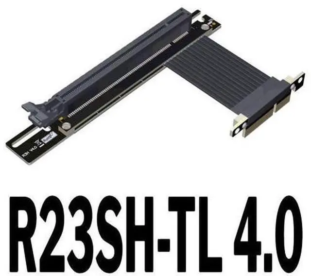 Alt view image 4 of 6 - PCI Express 4.0 x4 to x16 Extension Cable 90 180 Degree (60cm, R23SH 4.0)