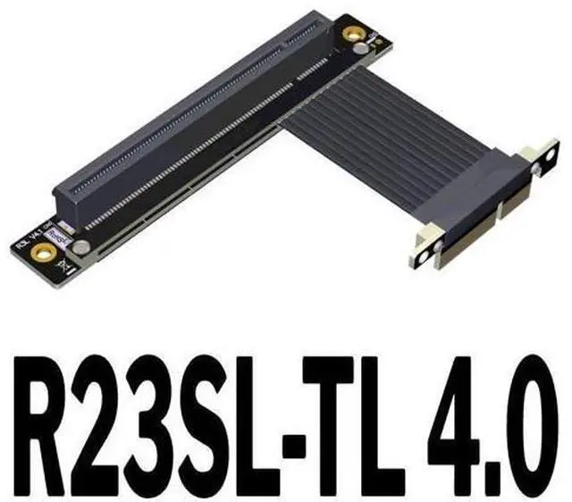 Alt view image 5 of 6 - PCI Express 4.0 x4 to x16 Extension Cable 90 180 Degree (60cm, R23SH 4.0)