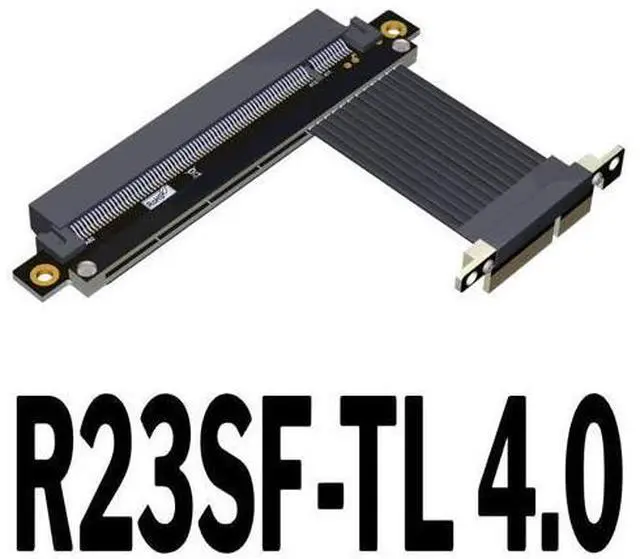 Alt view image 6 of 6 - PCI Express 4.0 x4 to x16 Extension Cable 90 180 Degree (60cm, R23SH 4.0)