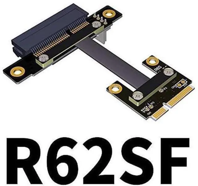 Main image of QJJ Mini-pcie to PCI Express 3.0 x4 Extender Adapter Turn 180 90 270 Degree (60cm, R62SL)