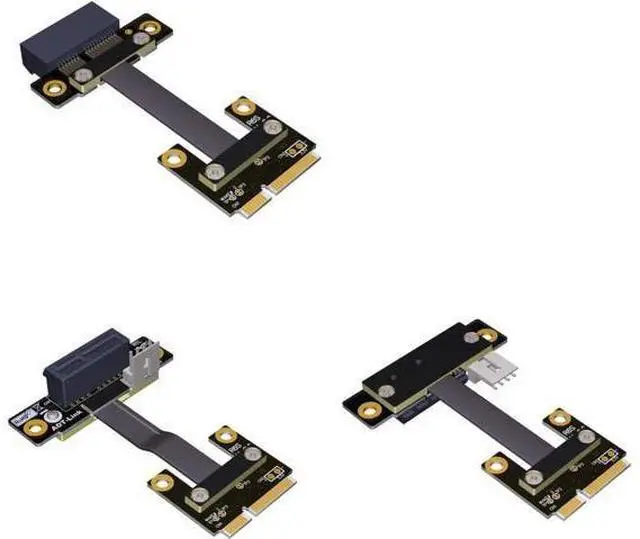 Main image of ADT-Link Mini-PCIe to PCIe 3.0 x1 Extension Cable for PCIe x1 Audio Card Wireless LAN Card to mPCIe Extender (50cm, R61SL)