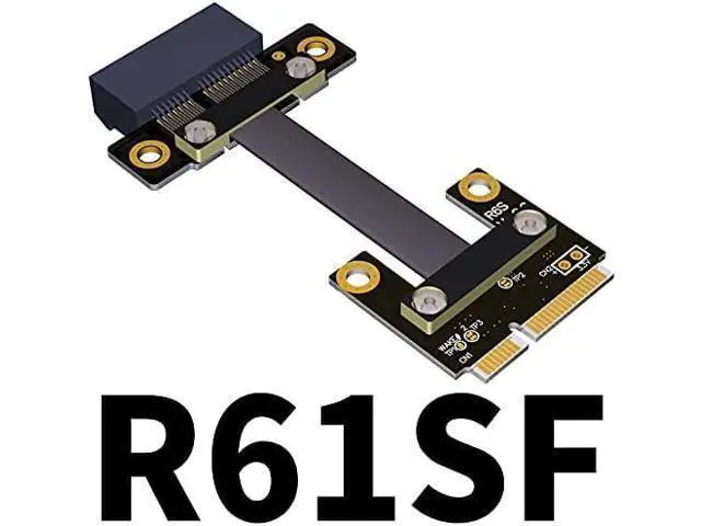 Alt view image 2 of 5 - ADT-Link Mini-PCIe to PCIe 3.0 x1 Extension Cable for PCIe x1 Audio Card Wireless LAN Card to mPCIe Extender (50cm, R61SL)