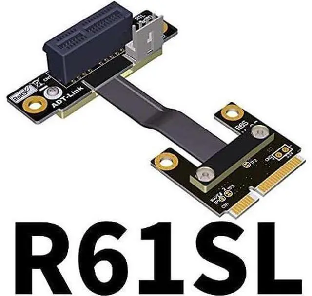 Alt view image 3 of 5 - ADT-Link Mini-PCIe to PCIe 3.0 x1 Extension Cable for PCIe x1 Audio Card Wireless LAN Card to mPCIe Extender (50cm, R61SL)