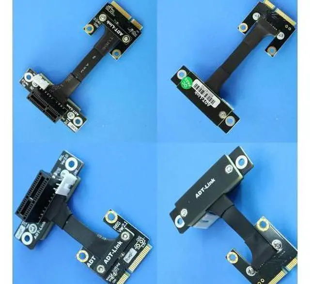 Alt view image 5 of 5 - ADT-Link Mini-PCIe to PCIe 3.0 x1 Extension Cable for PCIe x1 Audio Card Wireless LAN Card to mPCIe Extender (50cm, R61SL)