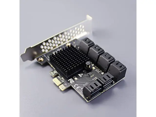 Alt view image 2 of 7 - SA3112-C 12-Port PCIe X1 SATA Expansion Card with SATA and Power Cables, Compatible with Windows,Linux,Mac OS,NAS