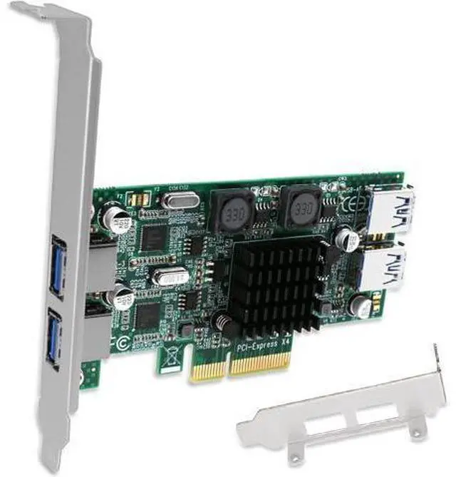 Main image of 4-Ports Superspeed 5Gbps PCIE USB 3.0 Expansion Card for Windows and Linux Desktop PCs, 2X Dedicated 5Gbps Channels 10Gbps Bandwidth, Built in FebSmart Self-Powered Technology (FS-2C-U4-Pro)