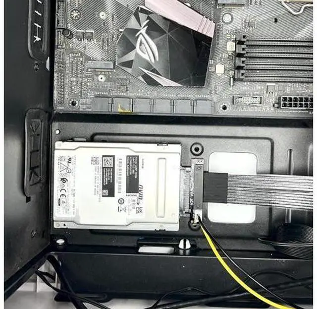 Alt view image 5 of 7 - PCIe 5.0 M.2 NVMe M Key to U.2 SFF-8639 SSD Extension Cable with Power Cord (K47SF-BK, 15cm)