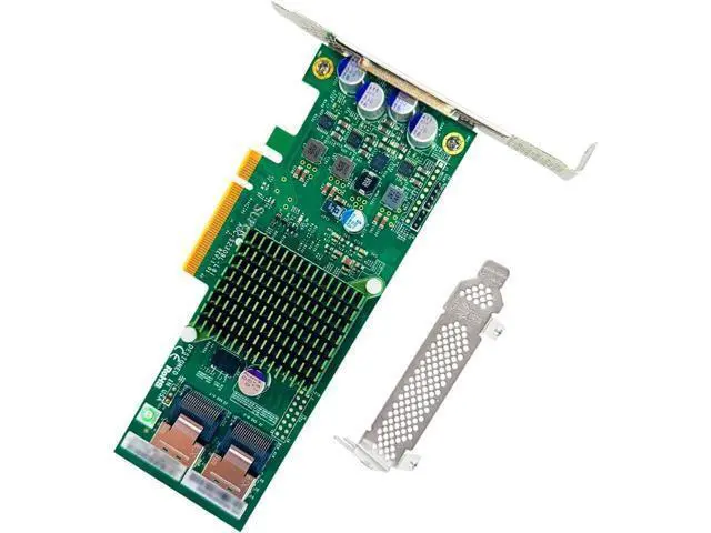Alt view image 3 of 5 - SAS HBA Card Compatible with LSI 9207-8i IT Mode PCIe SATA Expansion Card, SAS Expander Support, 8-Port 6Gbps PCIe 3.0, HBA Controller with 2x SFF-8087 to 4x SATA Cables for ZFS TrueNAS unRAID Proxmox