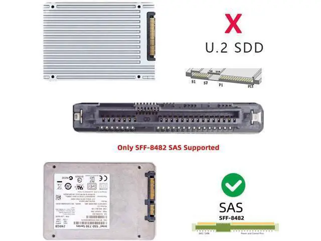 Alt view image 5 of 7 - SFF-8482 SAS 29Pin to Type-C USB-C & USB-A USB 3.0 5Gbps HDD Disk Drive Raid Adapter 5Gbps with Chipset and Power Port (Need 12V/3A Power Supply)