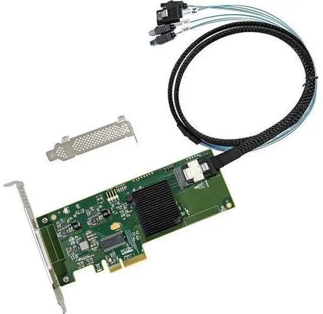 Main image of SAS HBA Card Compatible with LSI 9211-4I IT Mode PCIe SATA Expansion Card, SAS Expander Support, 4-Port 6Gb/s, PCIe 2.0, with SFF-8087 to 4X SATA Cables for NAS ZFS TrueNAS unRAID
