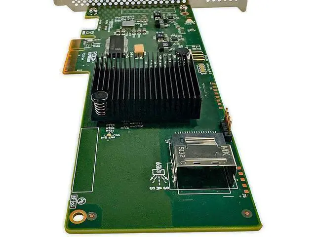 Alt view image 4 of 5 - SAS HBA Card Compatible with LSI 9211-4I IT Mode PCIe SATA Expansion Card, SAS Expander Support, 4-Port 6Gb/s, PCIe 2.0, with SFF-8087 to 4X SATA Cables for NAS ZFS TrueNAS unRAID