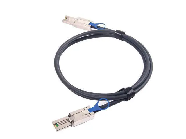 Alt view image 4 of 4 - SFF-8088 to SFF-8088 External Mini SAS HD Cable, 3G/6Gbps SAS2.0 26Pin Hybrid Cable Attached SCSI for Raid, DAS, and Servers, 100-Ohm, 5-m(16.4ft)