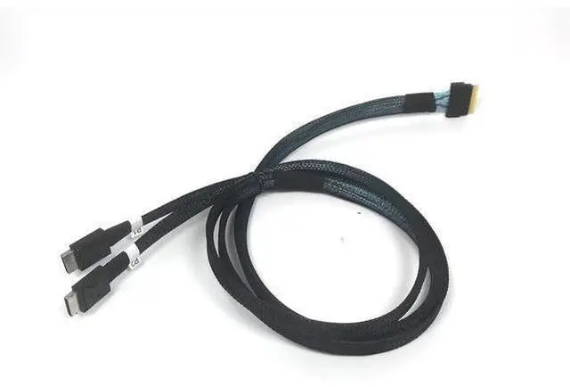 Main image of Micro SATA Cables SlimSAS 8i SFF-8654 to 2 X Oculink 4i Cable Tri-Mode 500MMr