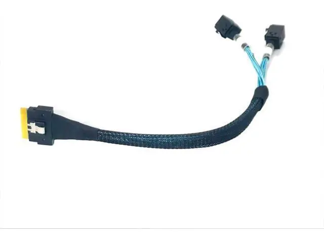 Alt view image 3 of 3 - Micro SATA Cables SlimSAS 8i SFF-8654 to 2 X Mini SAS SFF-8643 Cable - 250mm | High-Speed Data Transfer