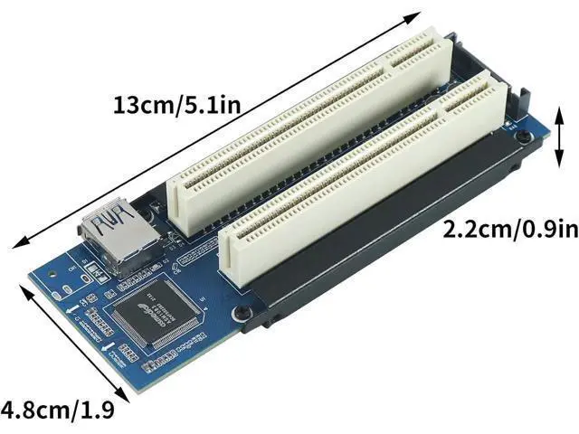 Alt view image 3 of 7 - PCIe to PCI Adapter | x1 to LegaPCI Converter with USB 3.0 Cable | Desktop Audio Interface Expansion