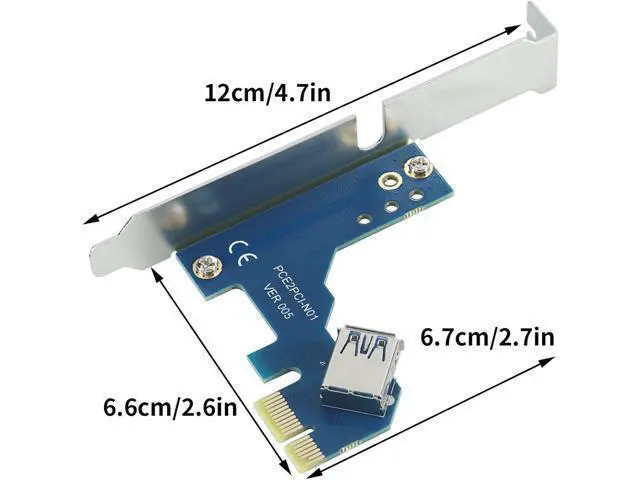 Alt view image 4 of 7 - PCIe to PCI Adapter | x1 to LegaPCI Converter with USB 3.0 Cable | Desktop Audio Interface Expansion