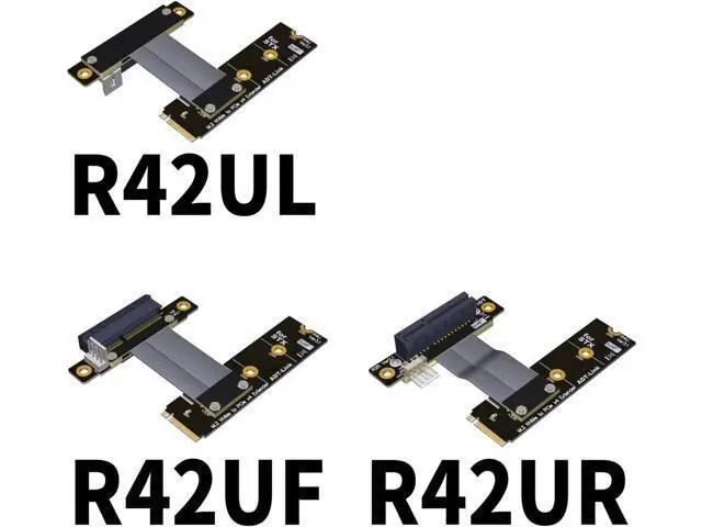 Alt view image 5 of 7 - ADT-Link M.2 NVMe to PCI-Express x4 Turn Right Turn Left 4X to M.2 NVMe M Key 2280 Riser Card Gen3.0 Extender Line 32G/BPS (50cm, R42NR)