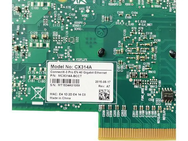 Alt view image 7 of 7 - CX314A MCX314A-BCCT 40Gb Ethernet Mellanox ConnectX-3 Pro Dual-Port QSFP Network (Network, Half Height)