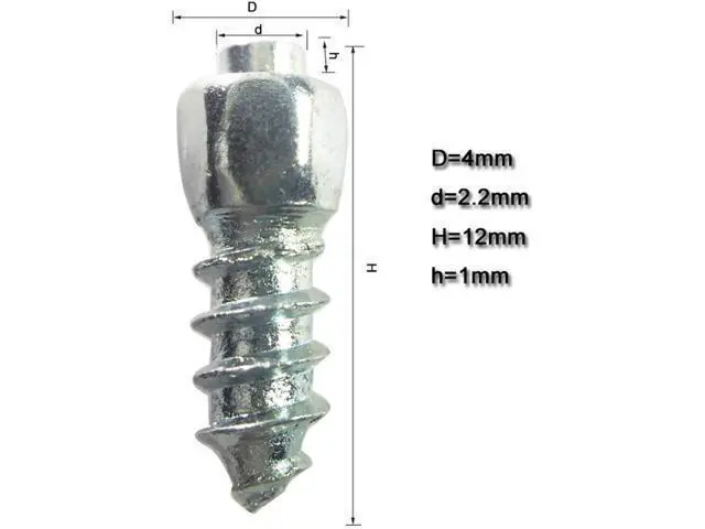 Alt view image 2 of 5 - 12mm Carbide Screw Tire Studs Snow Spikes Anti-Slip/Anti-ice for Car/Snowmobile/Tractor/ATV/UTV/MO-TOrcycle/Short Lug/Bicycles/Shoes with Installation Tool - Pack of 200